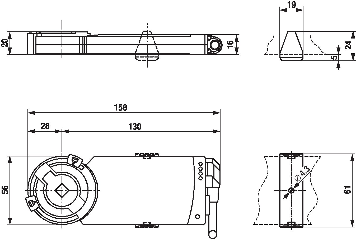 Электропривод Belimo CM230G-F-L (2 Н·м)