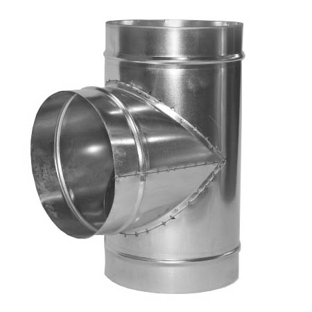 Тройник оцинкованный 90° Ø350