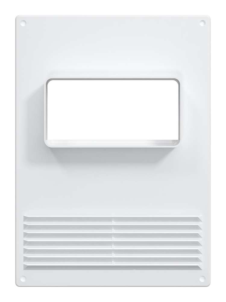 Площадка торцевая ПТГР фланец 60х120 горизонтальная решетка 180х250 пластик ERA
