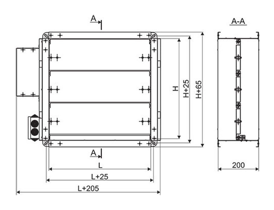 Клапан воздушный утеплённый КВУ 600×400