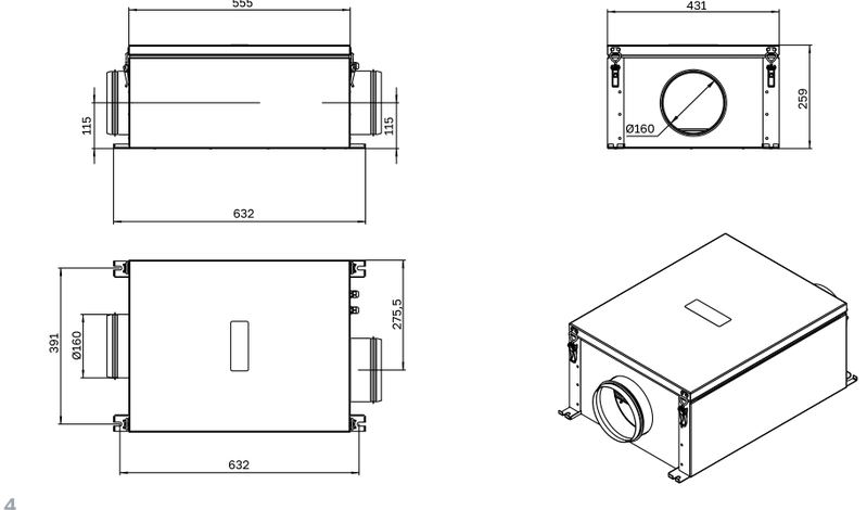 Габаритные размеры Колибри ВУ-650